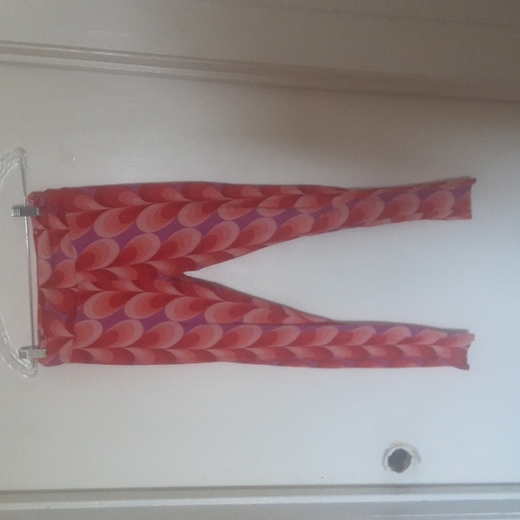 Lularoe Purple Pink Peacock Feather Design Legging OS - Picture 1 of 5